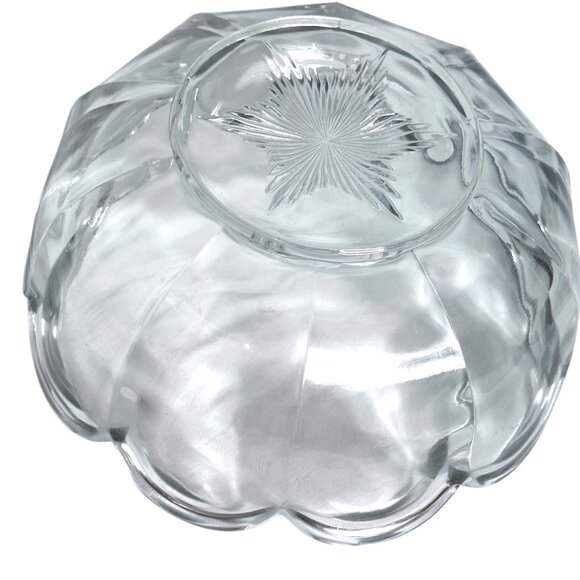 Antique JEFFERSON Krystol 8” diameter Scalloped Glass Serving Bowl - Picture 7 of 10